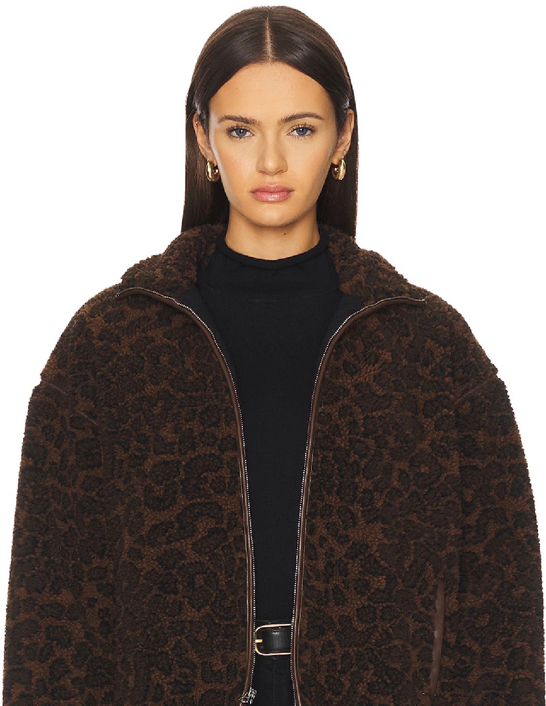 Leopard Sun Sherpa Zip Up