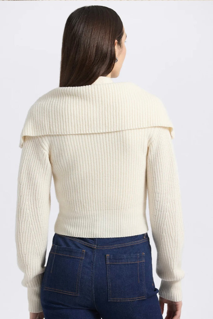 Jayne layered zip front sweater