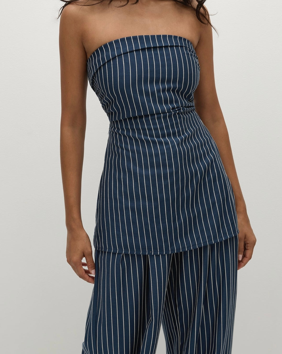 Britta Top Chevron Stripe Vintage Navy