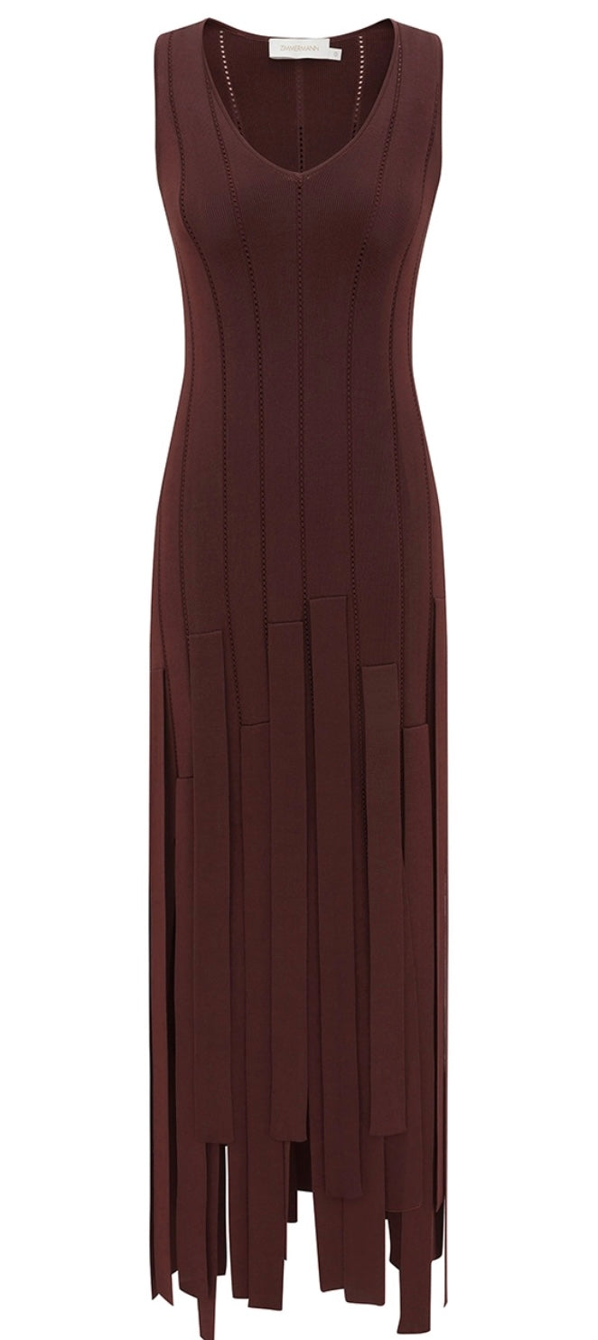 LUNA FRINGE MIDI DRESS