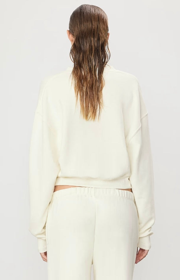 Cropped V-Neck Sweatshirt