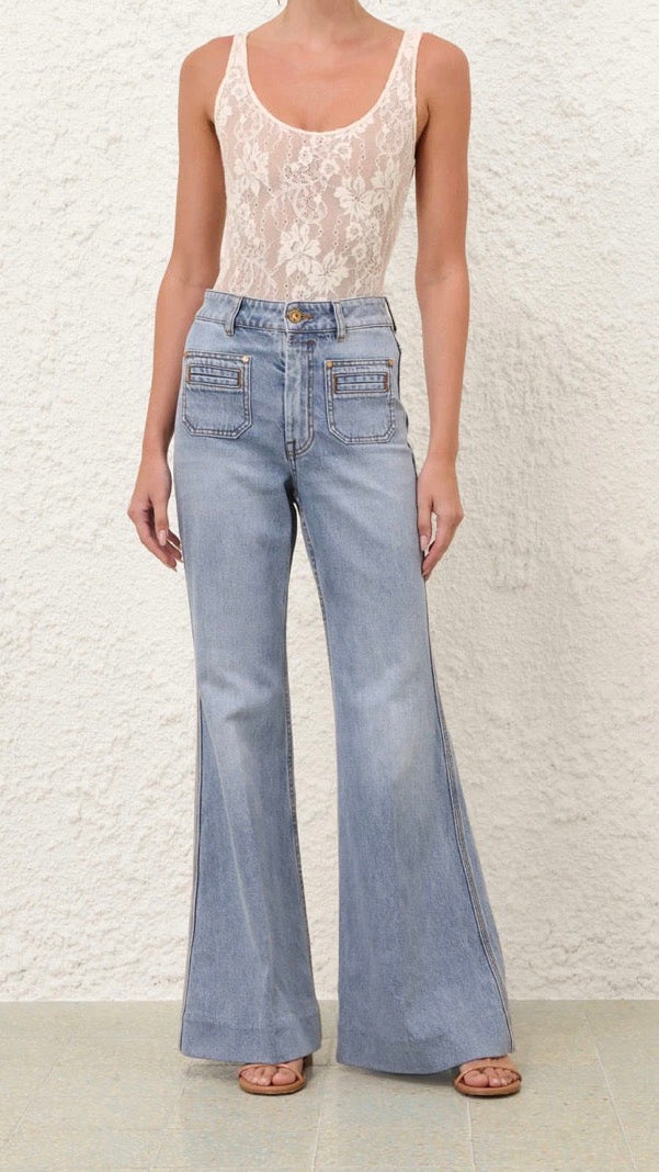 Denim flared Jean