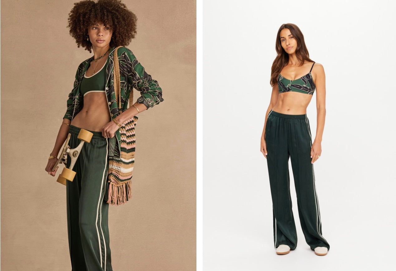 Marine Silk Wide Leg Pant