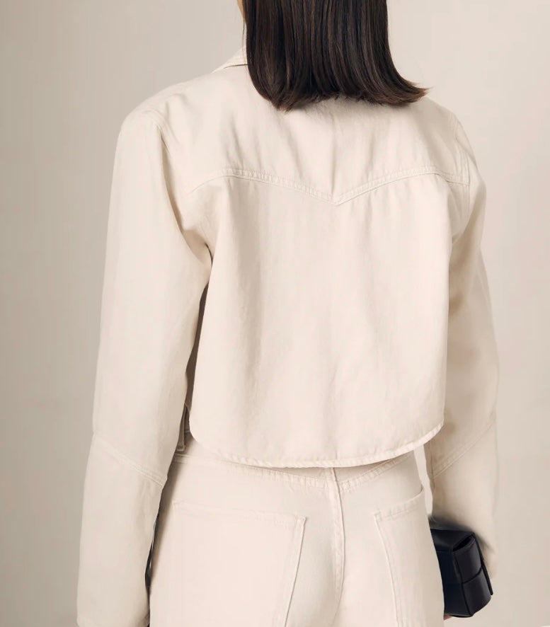 SWING SHIRT JACKET IN BONE