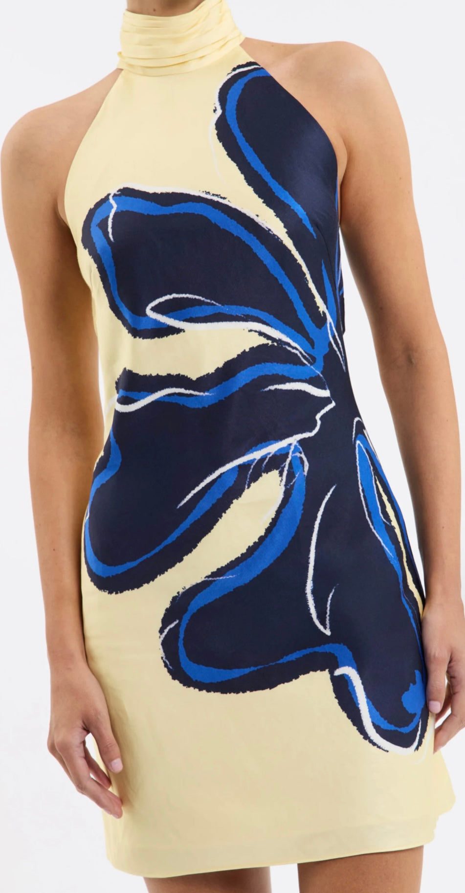 Indigo Bloom Mini Dress