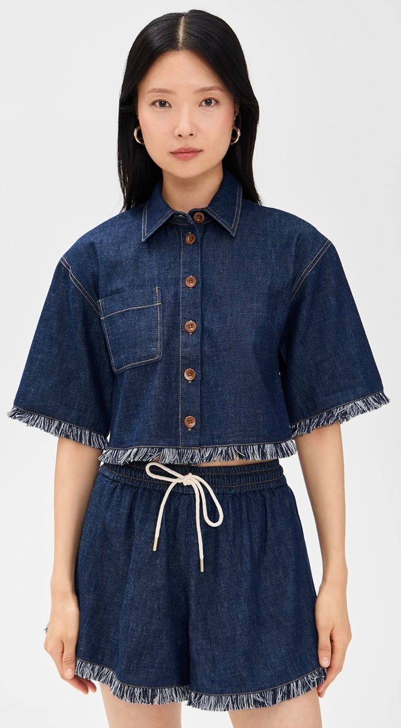 Rhiannon Fringe Denim Shirt