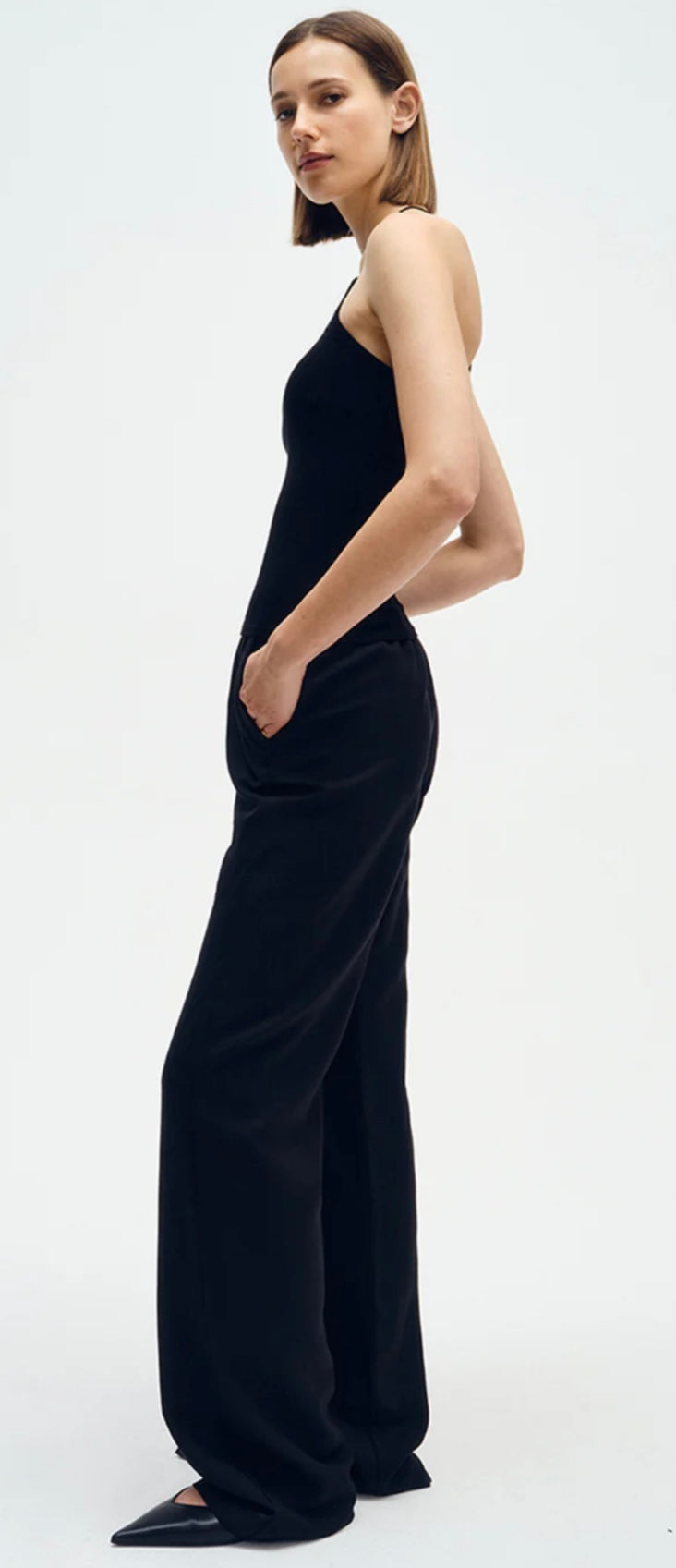 SILK RIB HALTER TANK