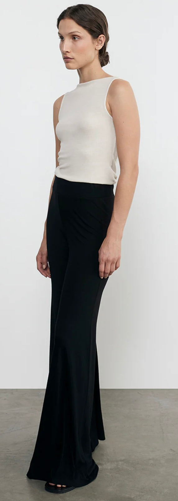 Silk knit bias pant