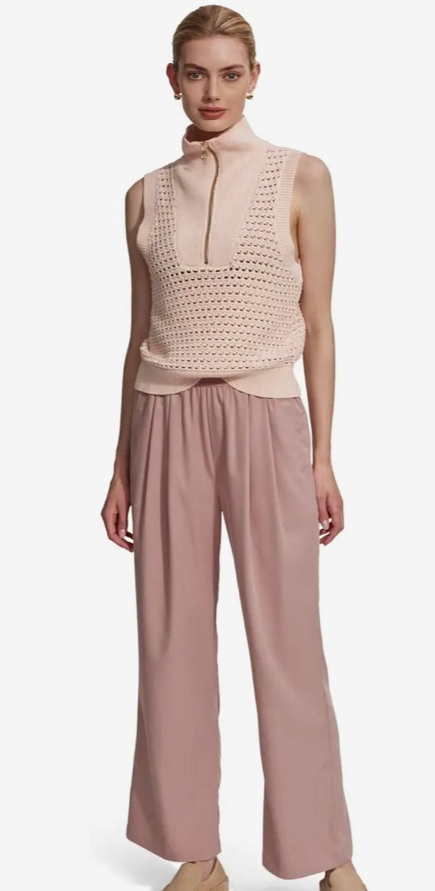 Varley-Bains Half-Zip Tank (Silver Peony)