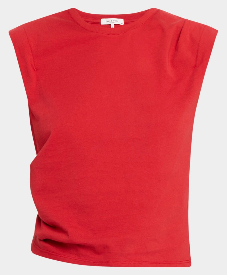 mica cropped tank (red)