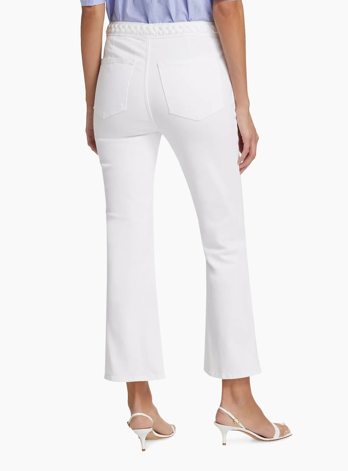 FRAME-BRAIDED CROP WHITE MINI BOOT