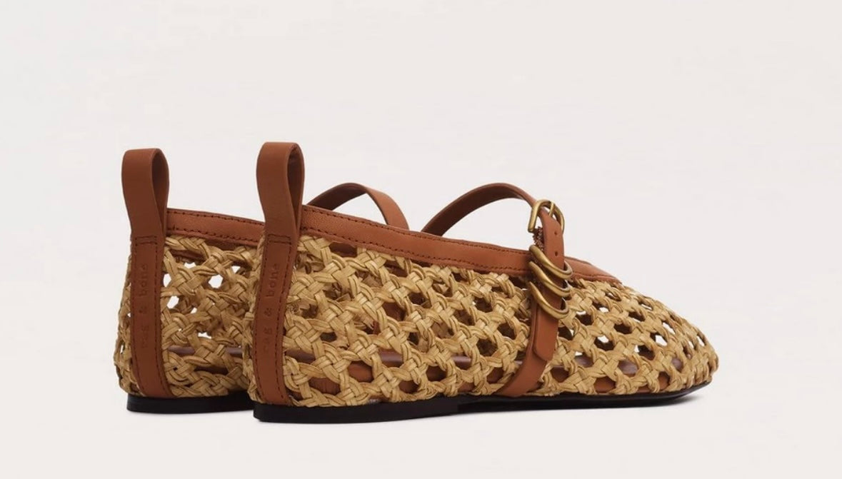 Spire Woven Faux Leather Mary Jane Shoes
