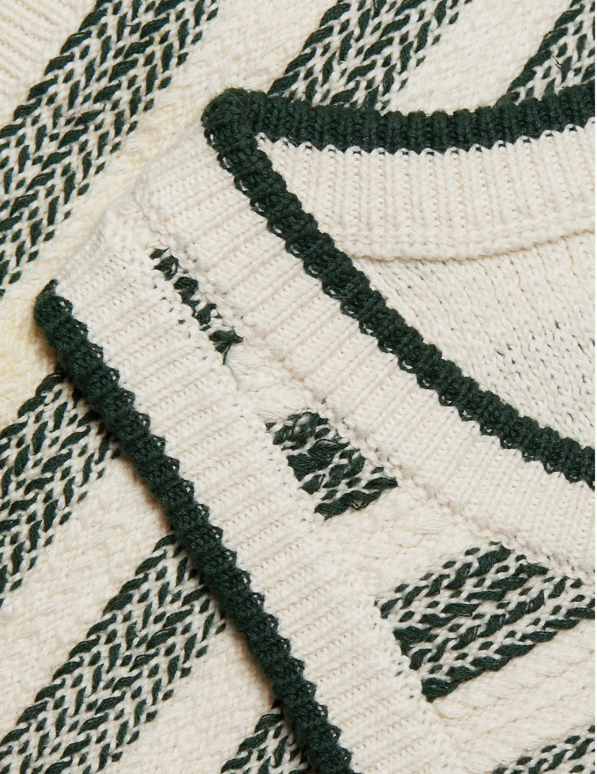 Veronica Beard-Jerrel Knit Tank-Ivory/ Hunter Green