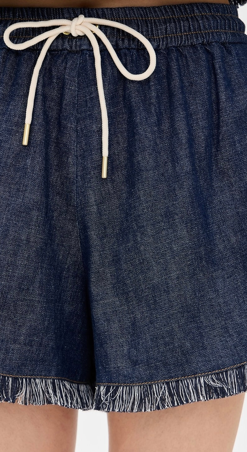 Rhiannon Fringe Denim Shorts