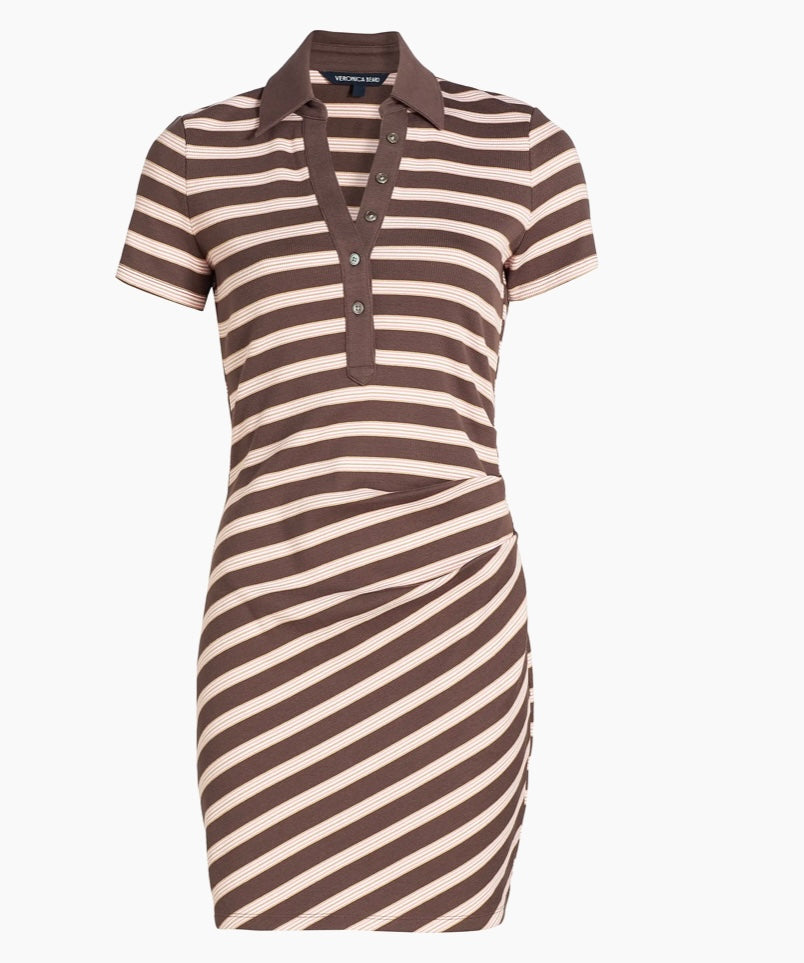 Lanier Dress Brown Stripe