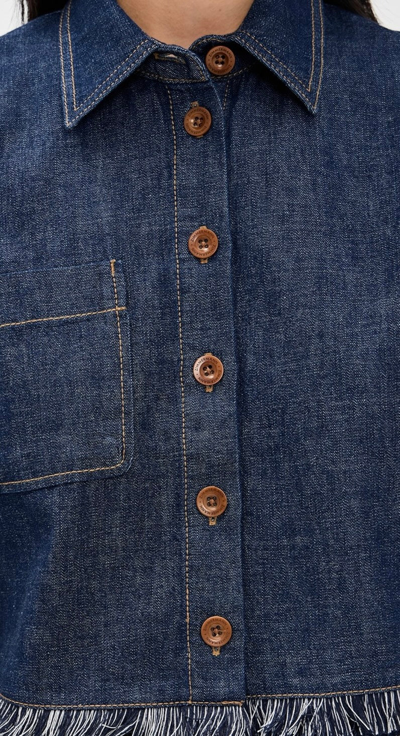 Rhiannon Fringe Denim Shirt