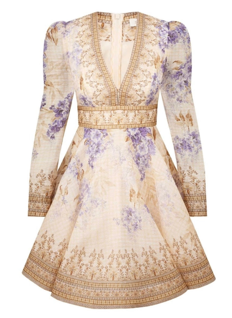 DAWNING PLUNGE MINI DRESS