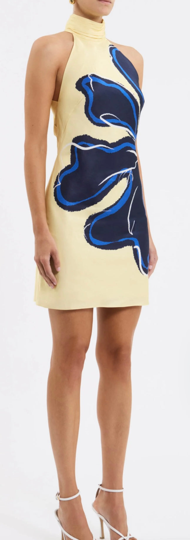 Indigo Bloom Mini Dress
