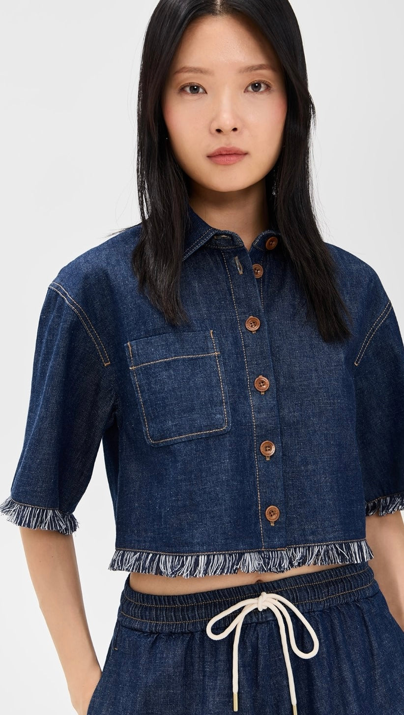 Rhiannon Fringe Denim Shirt