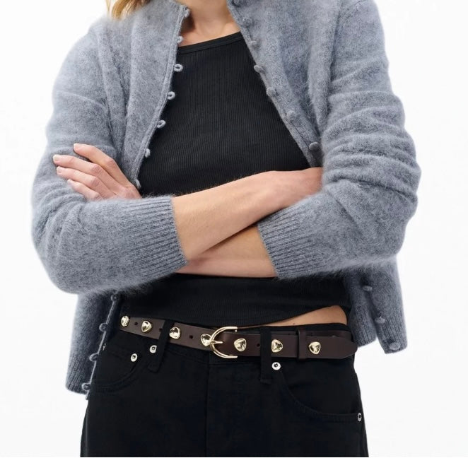 Brynn Studded Leather Belt