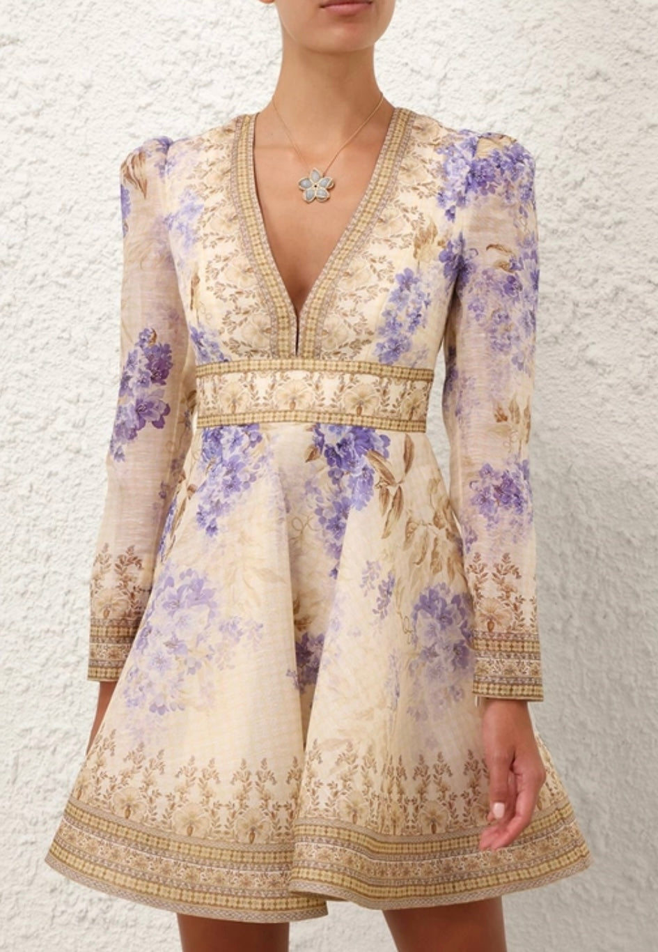 DAWNING PLUNGE MINI DRESS