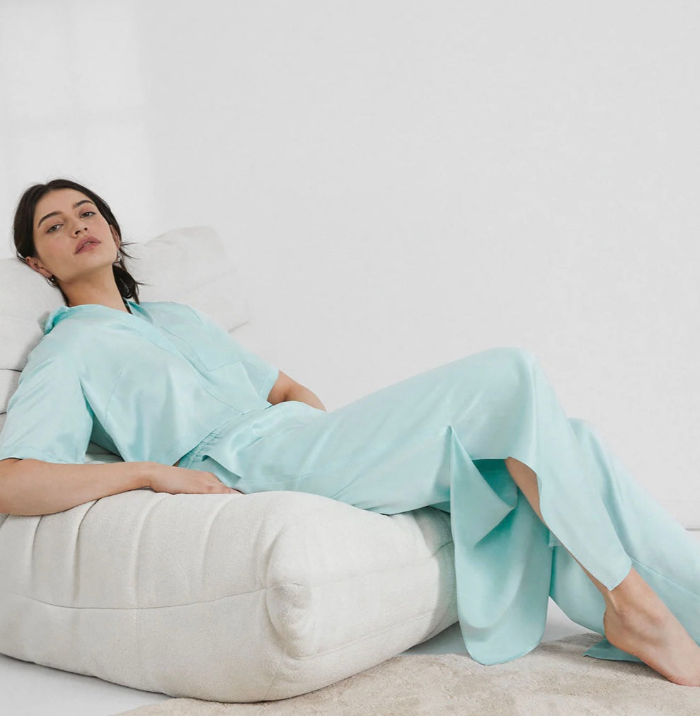 Lunya-Silk High Rise set ( blue)