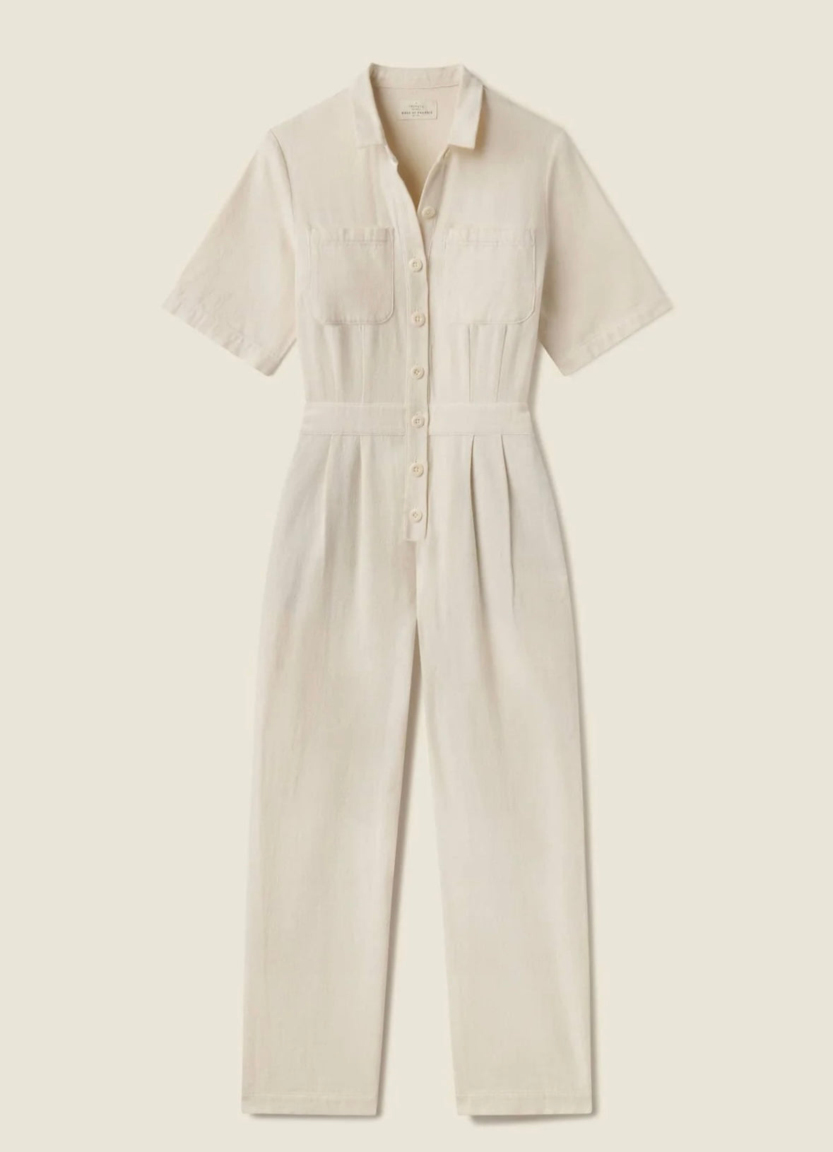 Trovata-AUDRA JUMPSUIT IVORY TWILL