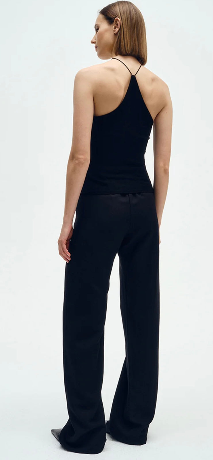 SILK RIB HALTER TANK