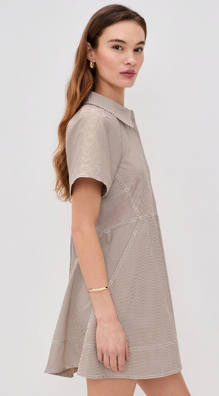 Julie dress - Pearl/Aged Bronze