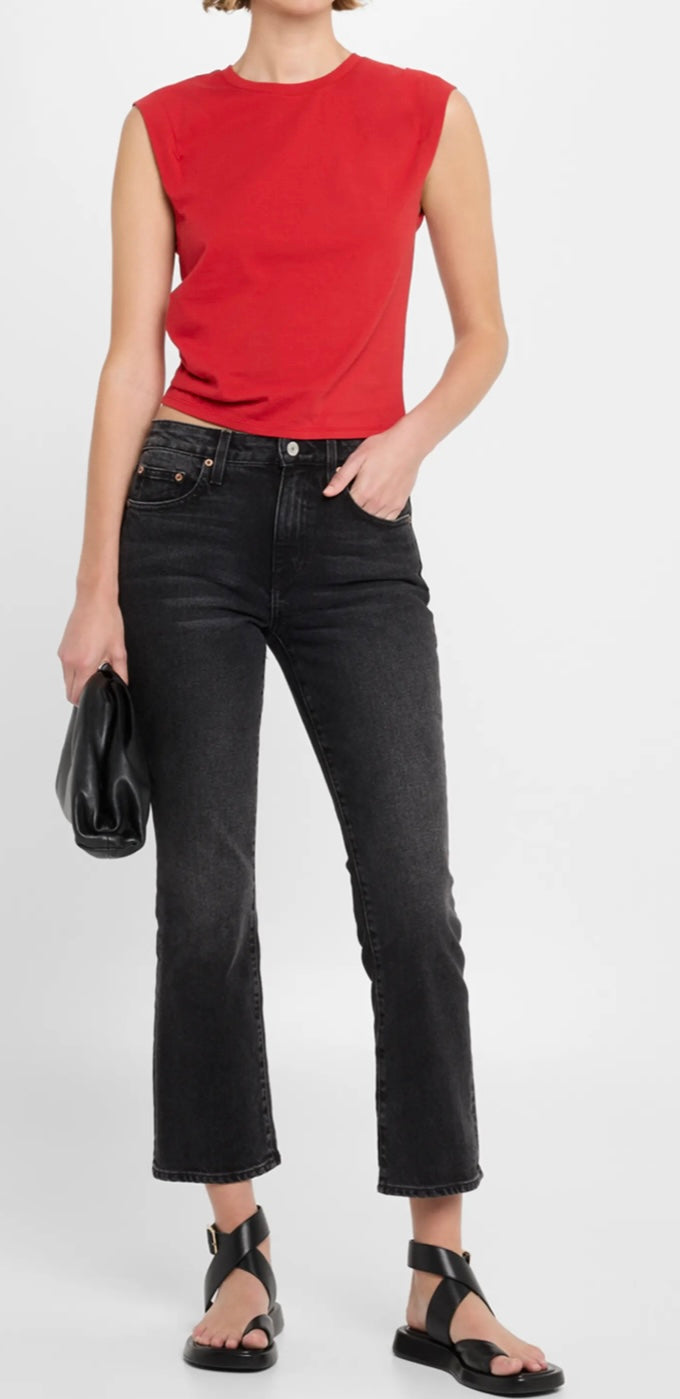 mica cropped tank (red)