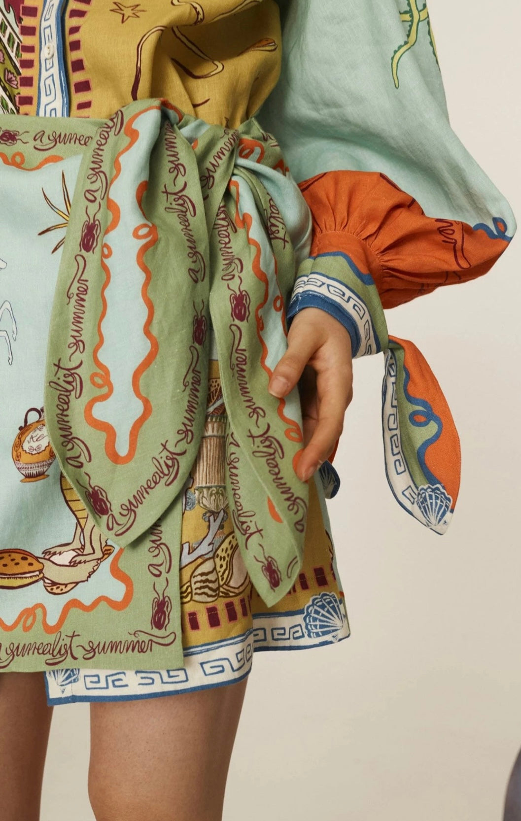 SURREALIST SUMMER MINI SHIRTDRESS