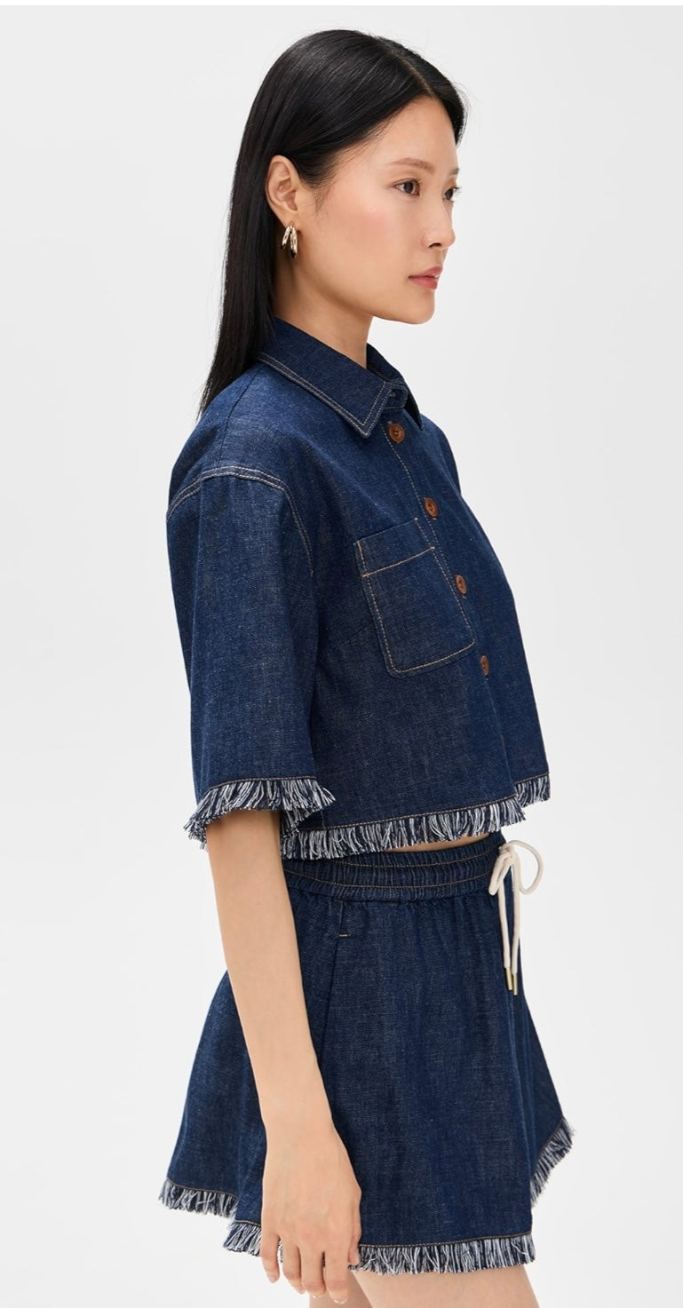 Rhiannon Fringe Denim Shirt