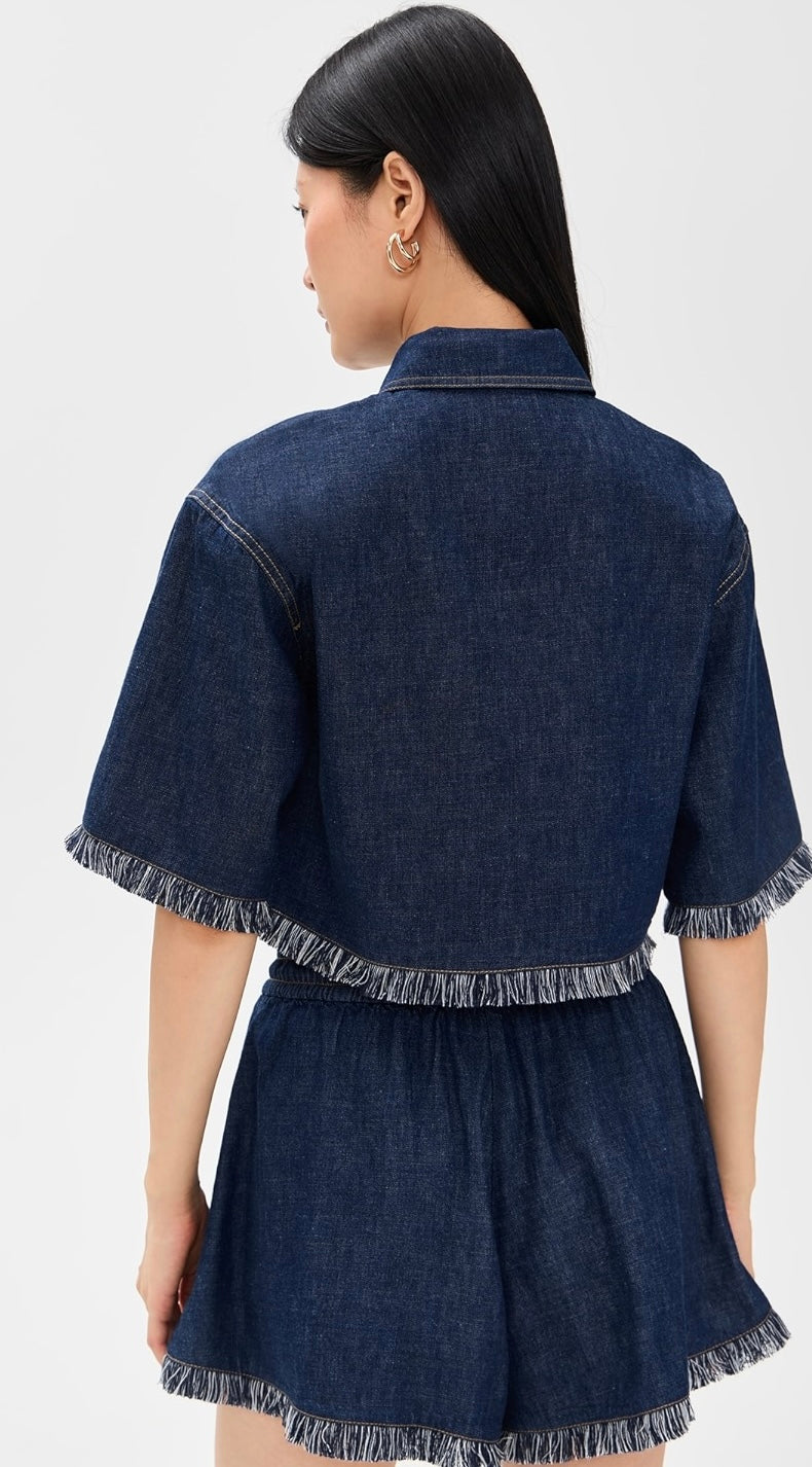 Rhiannon Fringe Denim Shirt