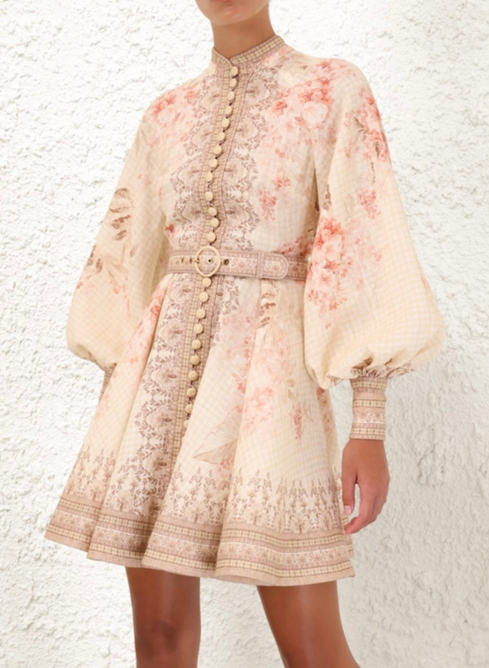 ILLUMINATE BUTTONED MINI DRESS