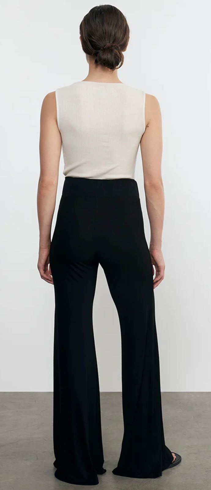 Silk knit bias pant