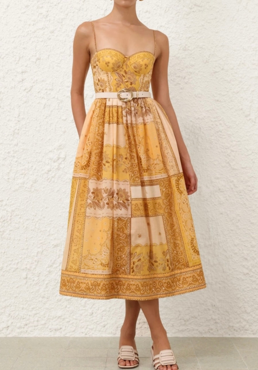 cute casual dress Lucky Corset Midi Dress