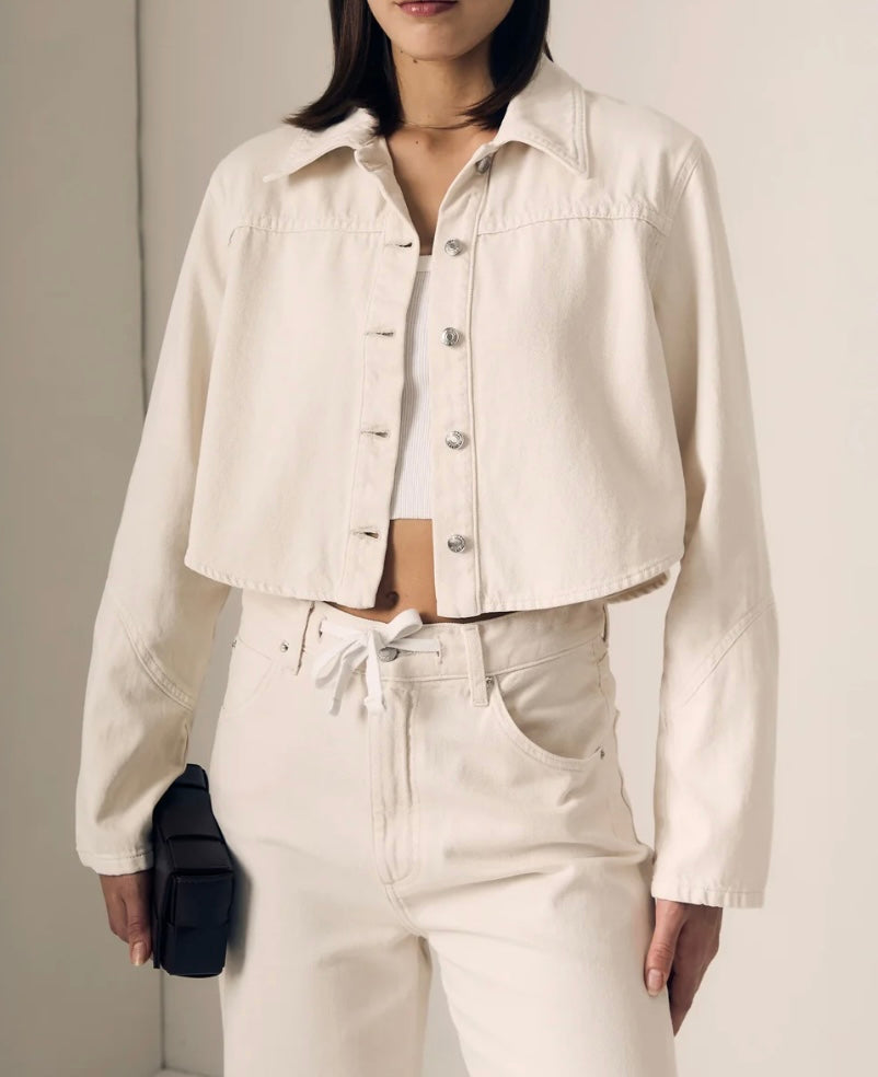 SWING SHIRT JACKET IN BONE