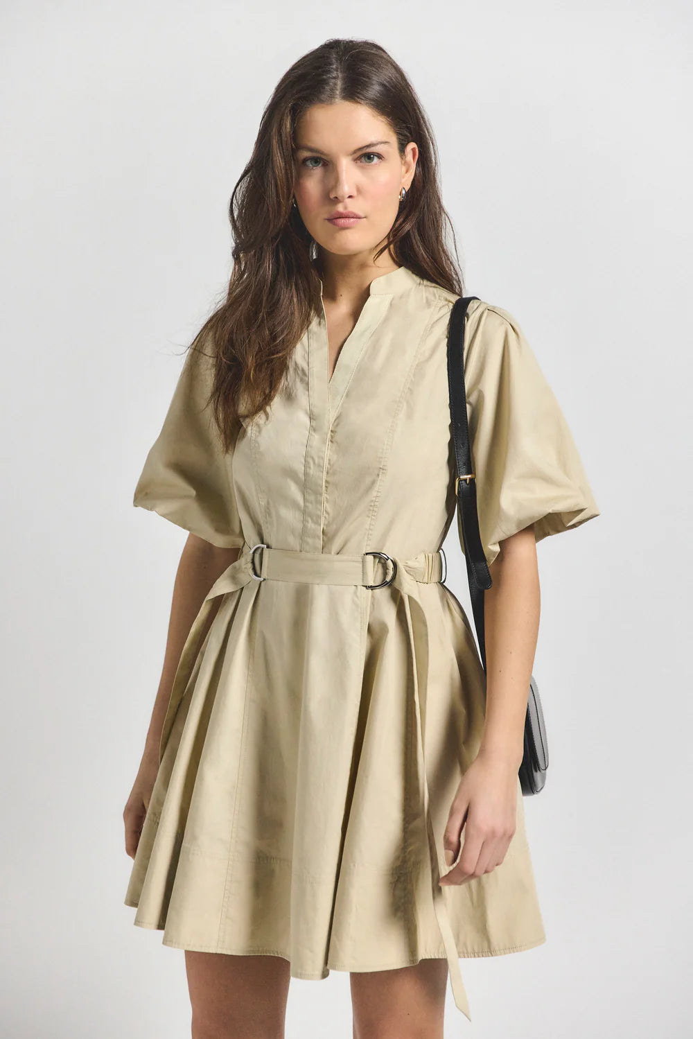 Bennett Balloon Sleeve Belted Dress