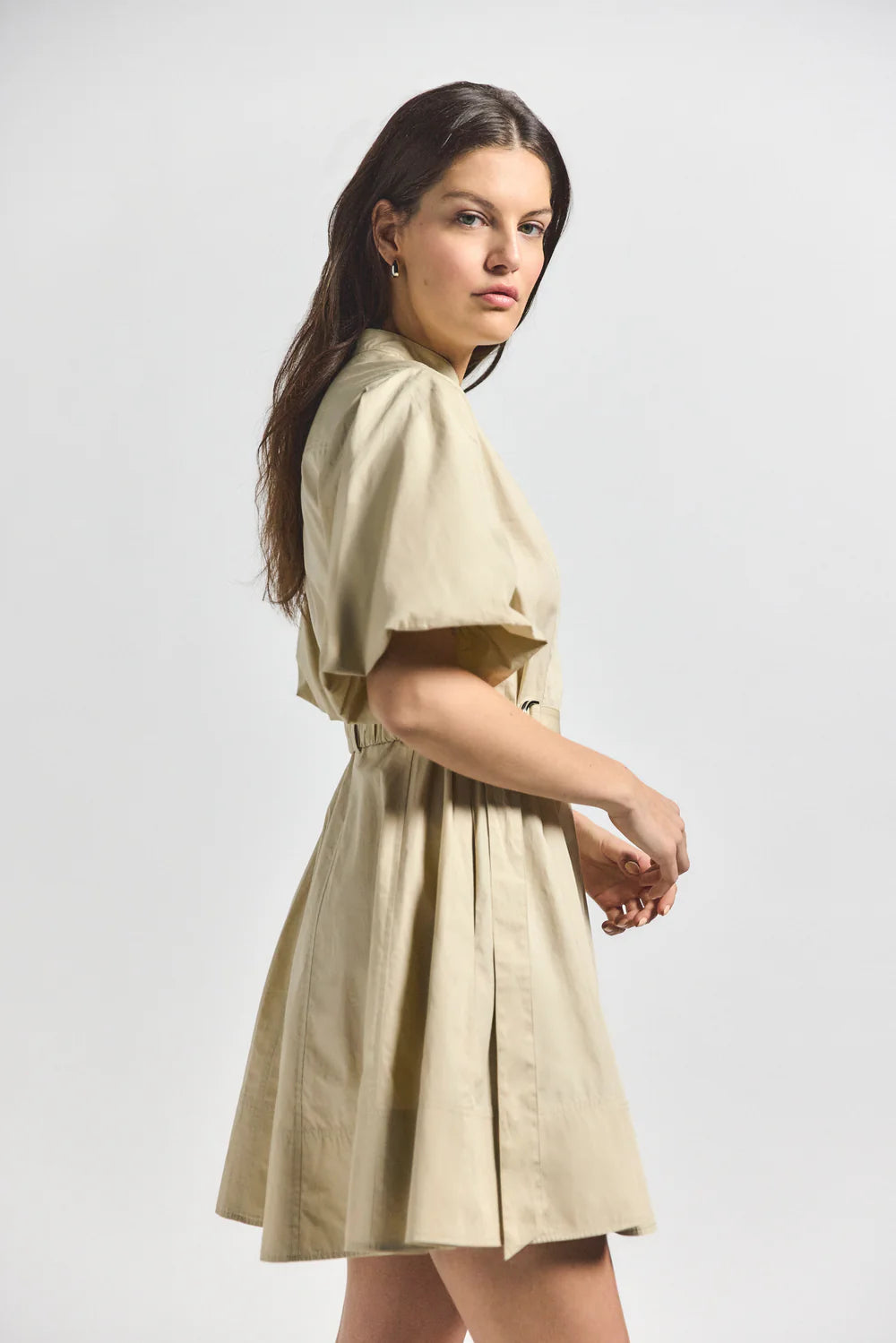 Bennett Balloon Sleeve Belted Dress