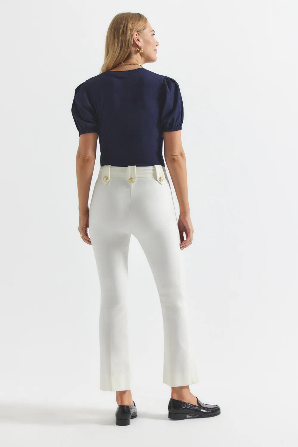 Robertson Crop Flare Trouser (Soft White)