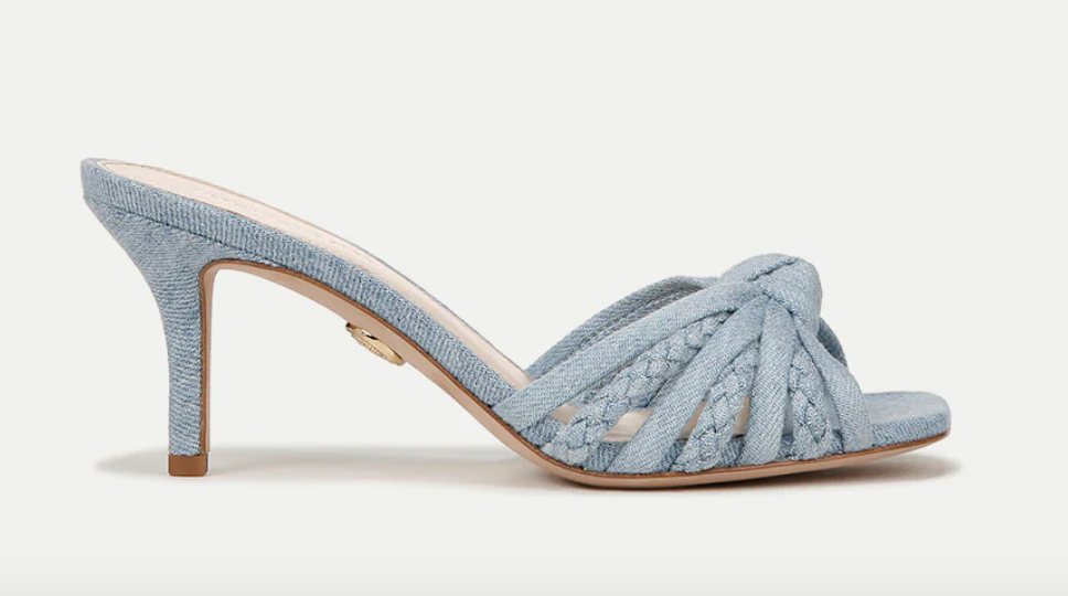 Veronica Beard-Misa Denim Knot-Front Sandal