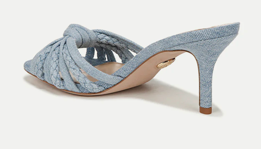 Veronica Beard-Misa Denim Knot-Front Sandal