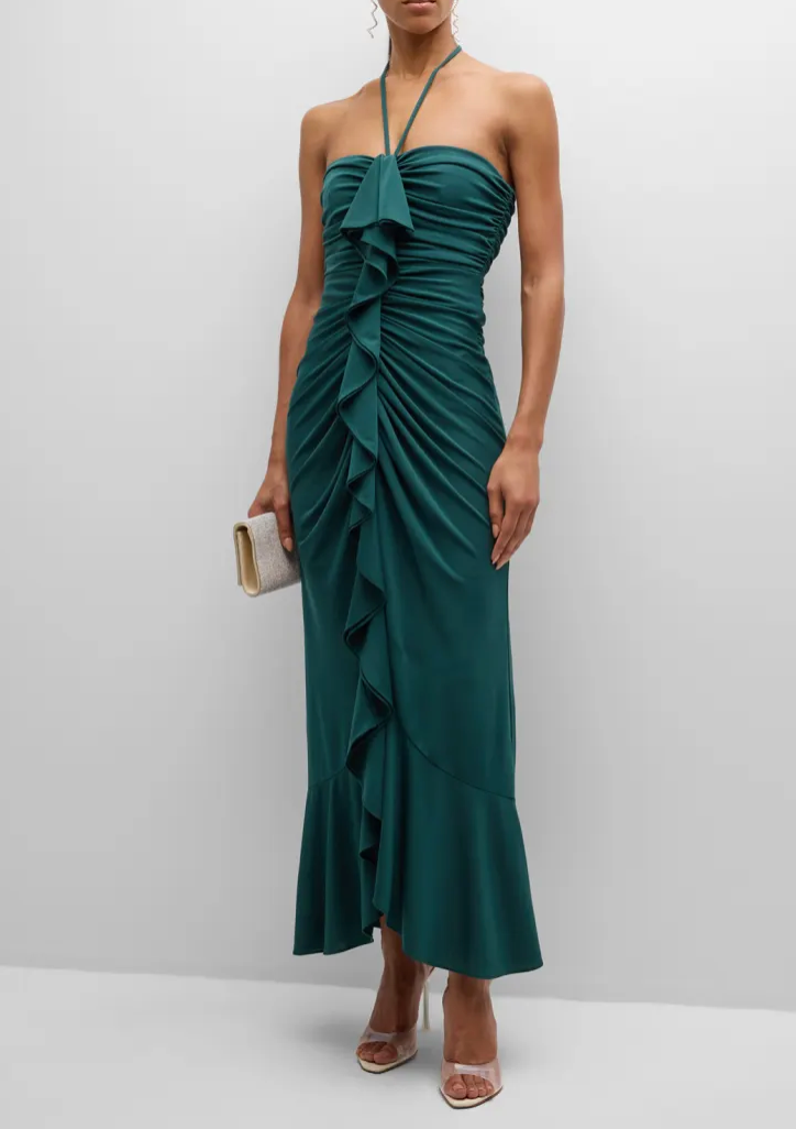 green emerald velvet dress Cinq A Sept Women's Colina One-Shoulder Cocktail Dress - Jade
