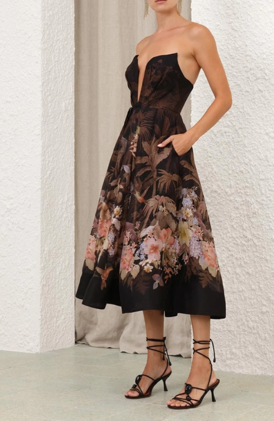 Illuminate Draped Midi Dress