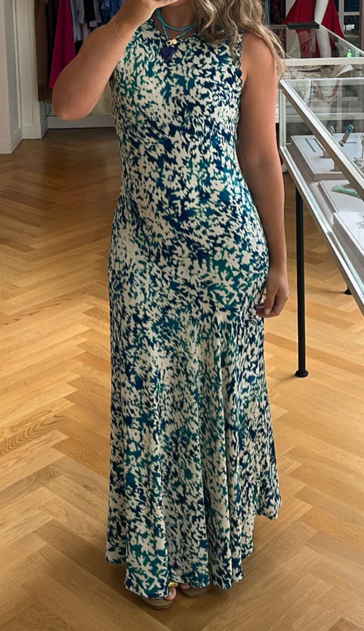 Clea Sleeveless Bias Midi Dress