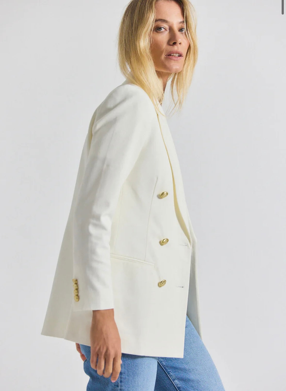 WALTER DOUBLE BREASTED JACKET (soft white)