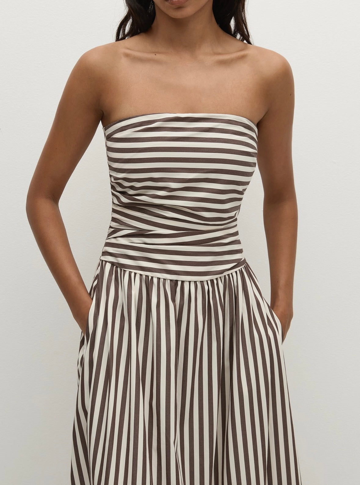 Vera Maxi Dress Norway Stripe Espresso