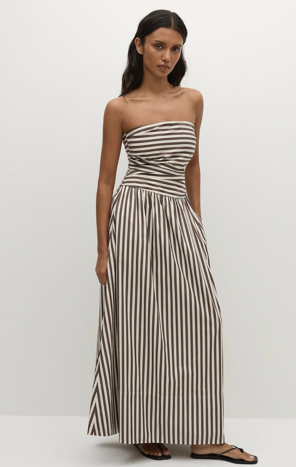 Vera Maxi Dress Norway Stripe Espresso