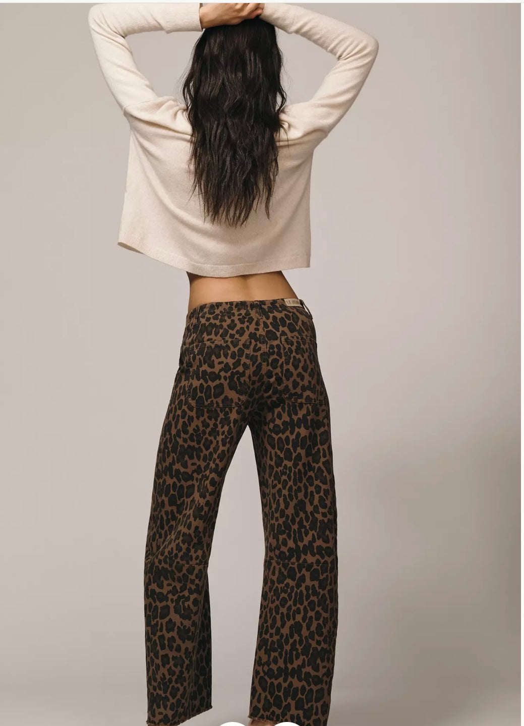 Utility Soft Barrel Jean -Dark Leopard