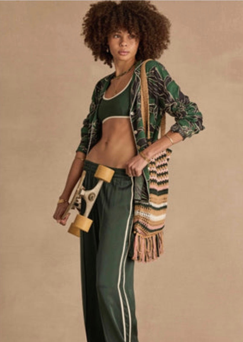 Marine Silk Wide Leg Pant